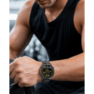 Smartwatch Microwear MK100 - Black Steel