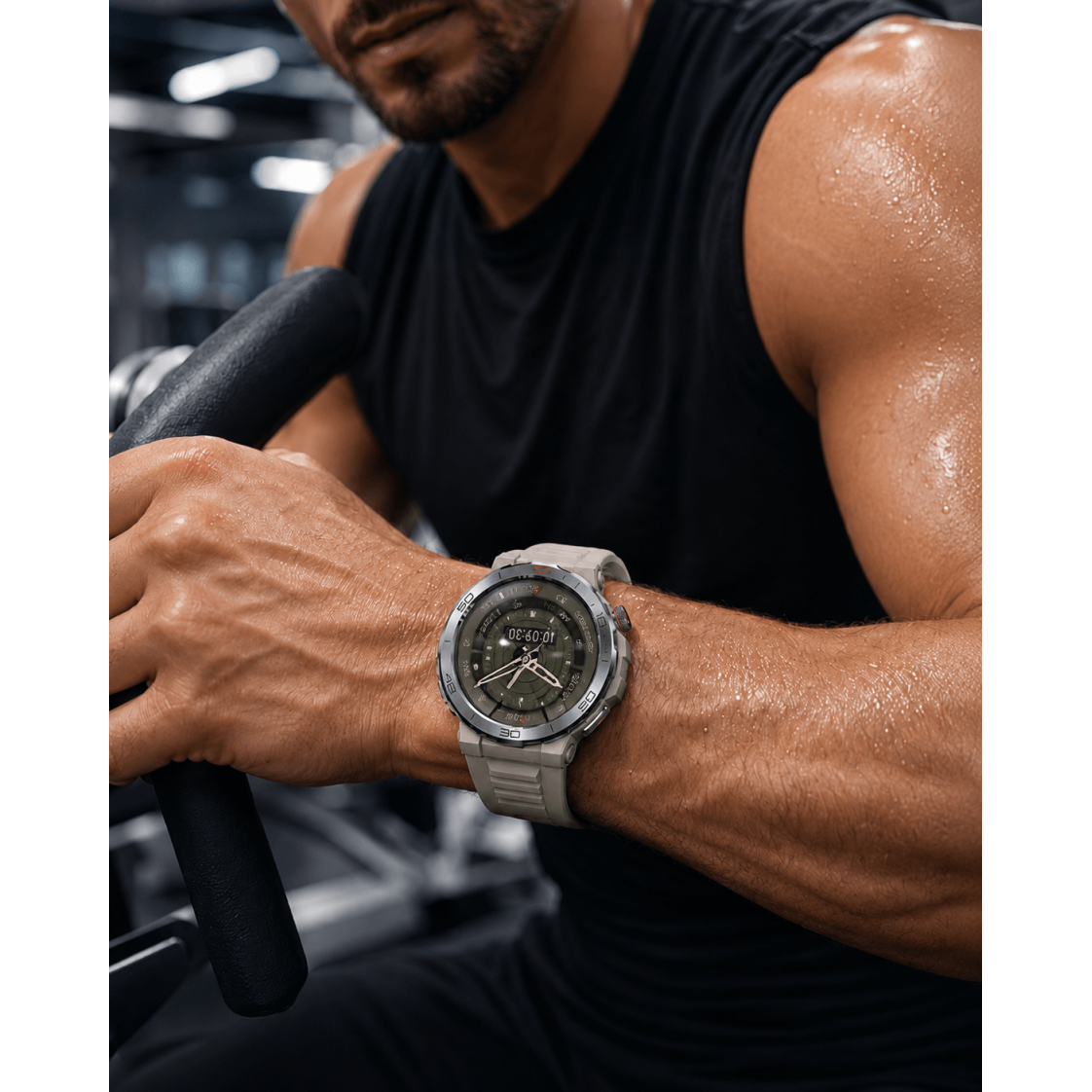 Smartwatch Microwear MK68 - Beige Silicone