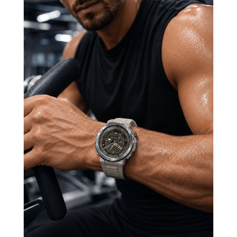Smartwatch Microwear MK68 - Beige Silicone