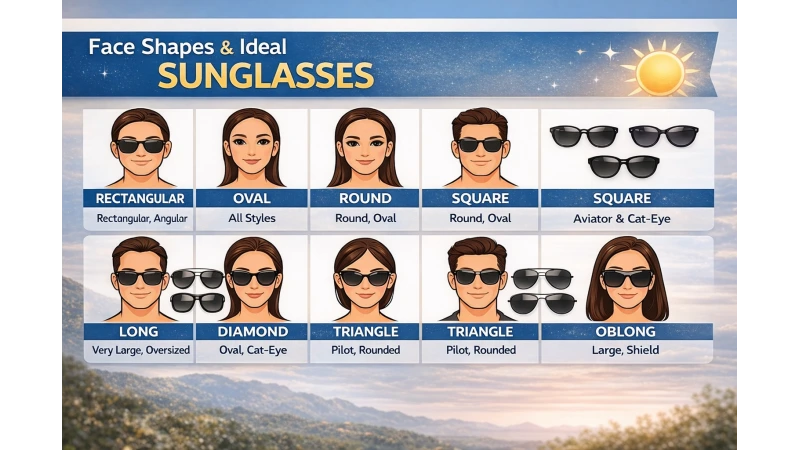 Shade Your Style: Πώς να επιλέξετε τα τέλεια γυαλιά ηλίου για το σχήμα του προσώπου σας