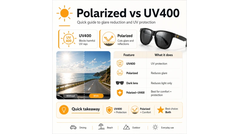 Polarized ή UV400; Ποια είναι η διαφορά στα γυαλιά ηλίου;