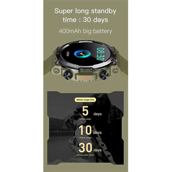 Smartwatch Bakeey  K76 Pro - Army Green