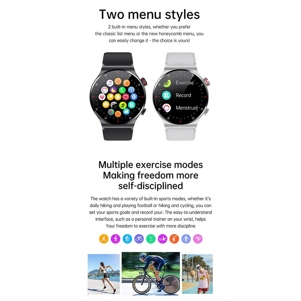 Smartwatch Microwear QW33 - Black Steel