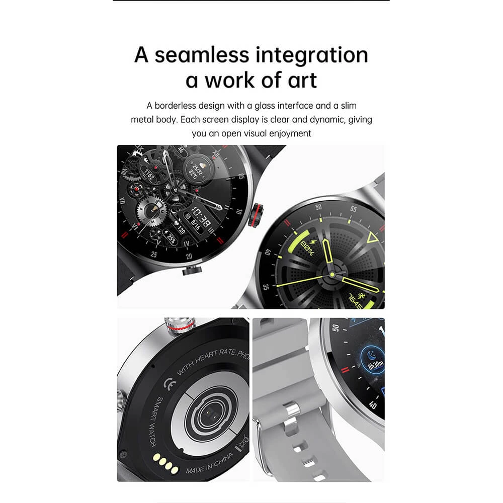 Smartwatch Microwear QW33 - Black Steel