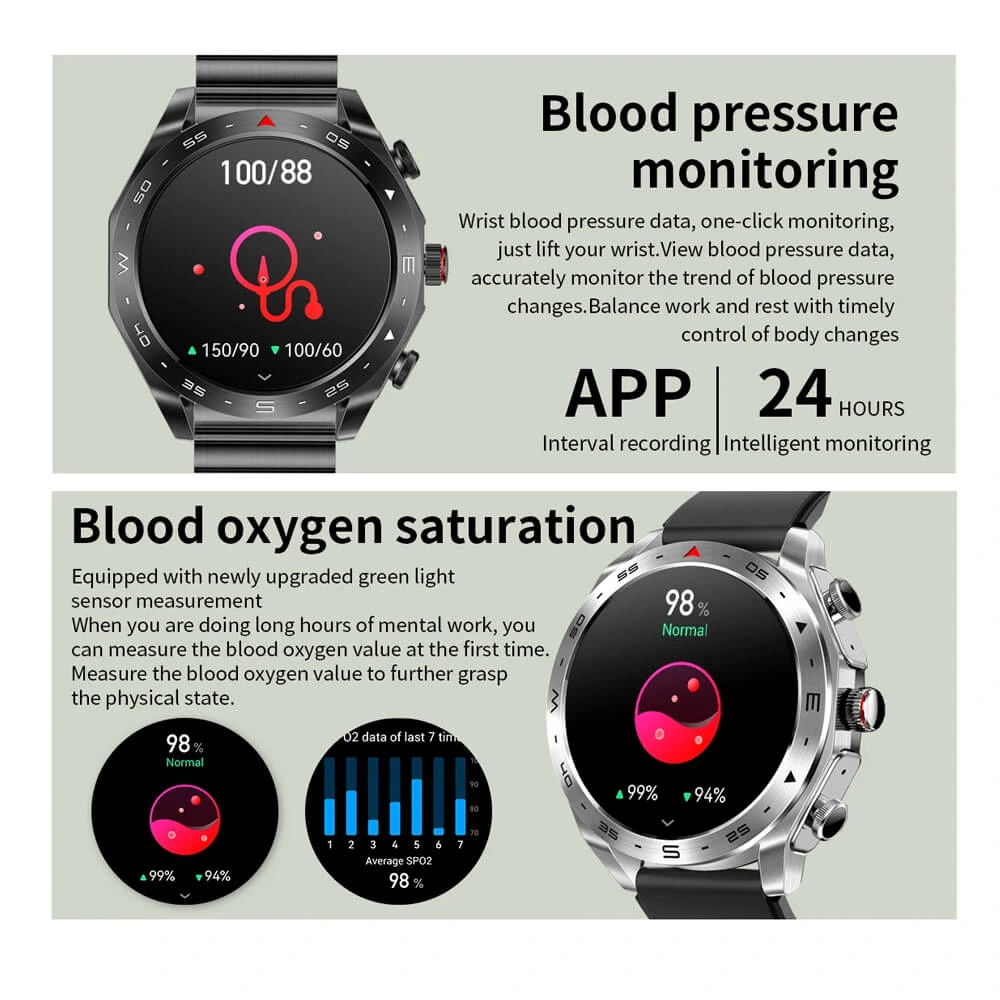 Smartwatch Microwear K95 - Steel Silver