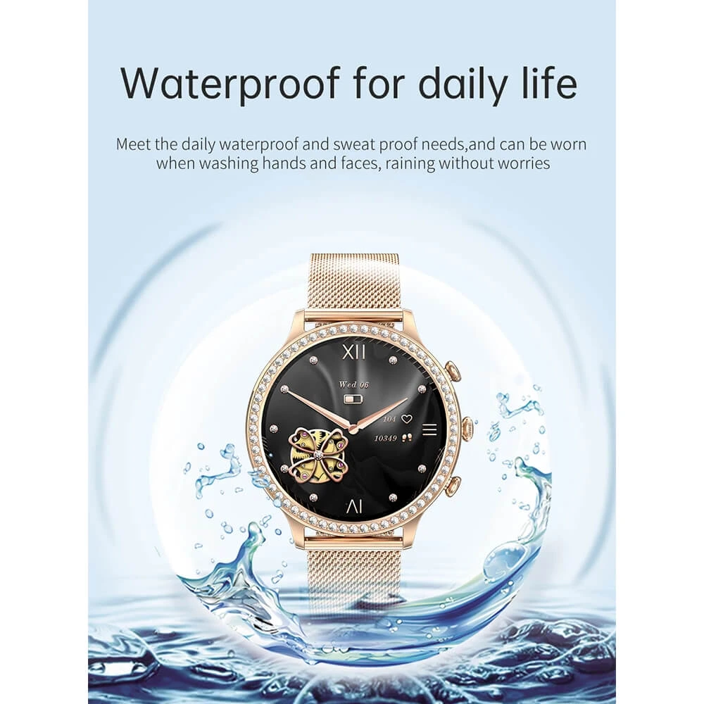 Smartwatch Microwear I70 - Gold Steel