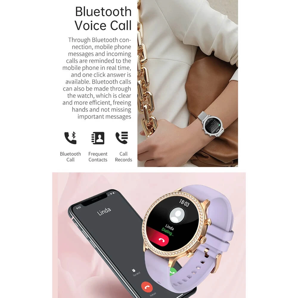 Smartwatch Microwear I70 - Gold Steel