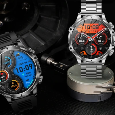 Smartwatch Microwear AK75 700mAh - Black Steel