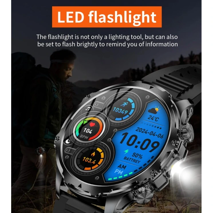 Smartwatch Microwear AK75 700mAh - Silver Steel