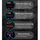 Smartwatch Microwear AK75 700mAh - Silver Steel