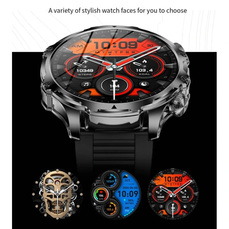 Smartwatch Microwear AK75 700mAh - Silver Steel