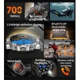 Smartwatch Microwear AK75 700mAh - Silver Steel
