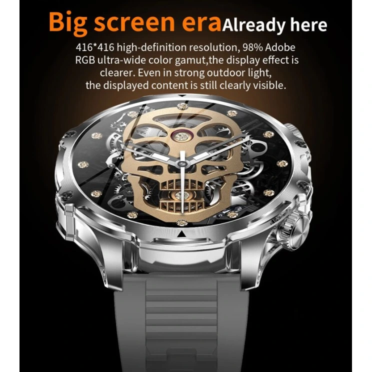 Smartwatch Microwear AK75 700mAh - Silver Steel