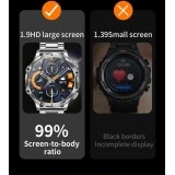 Smartwatch Microwear AK75 700mAh - Silver Steel