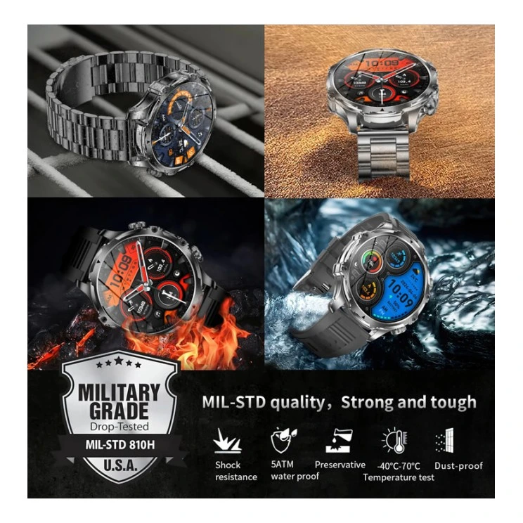 Smartwatch Microwear AK75 700mAh - Silver Steel