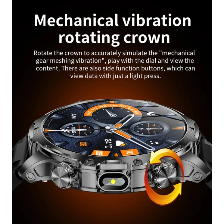 Smartwatch Microwear AK75 700mAh - Silver Steel