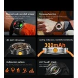 Smartwatch Microwear F7 - Black  Steel