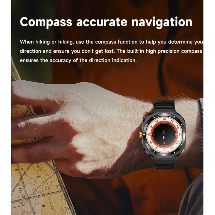 Smartwatch Microwear F7 - Black  Steel