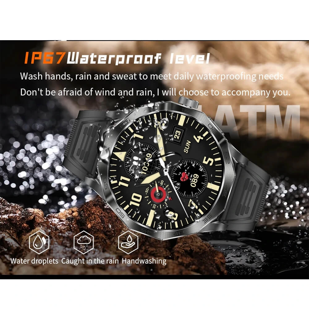 Smartwatch Microwear DA23 - Black Silicone