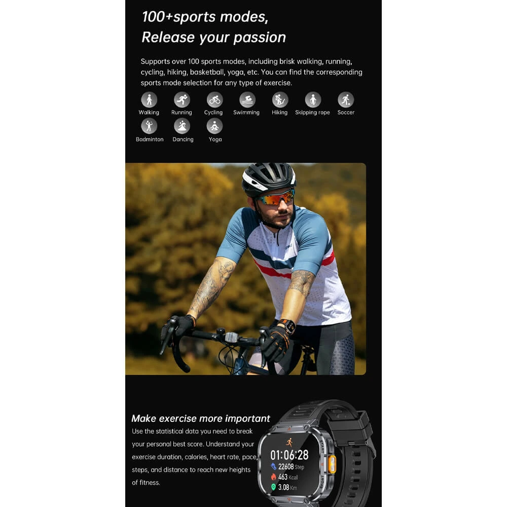 Smartwatch Microwear NX23 - Orange Black