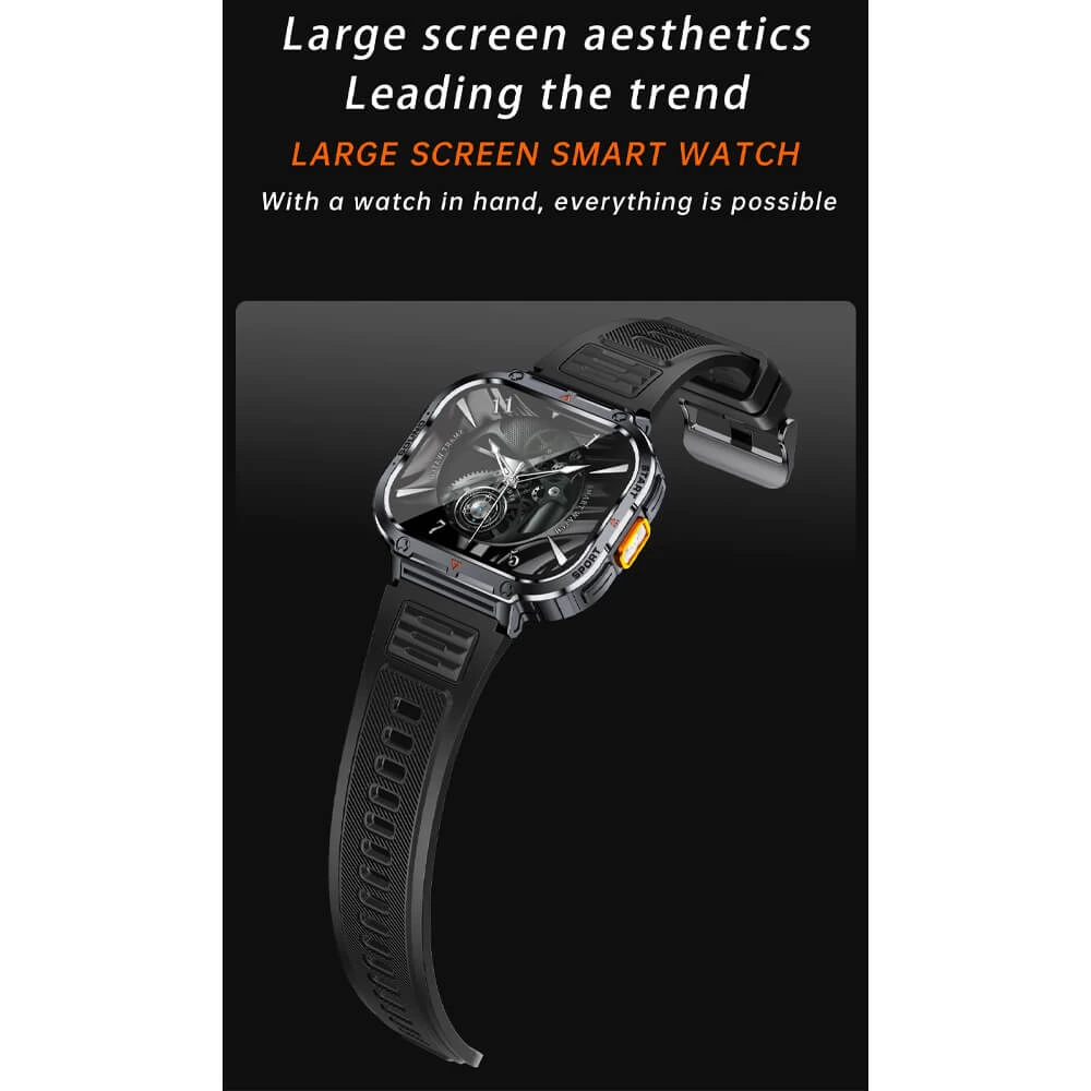 Smartwatch Microwear NX23 - Orange Black