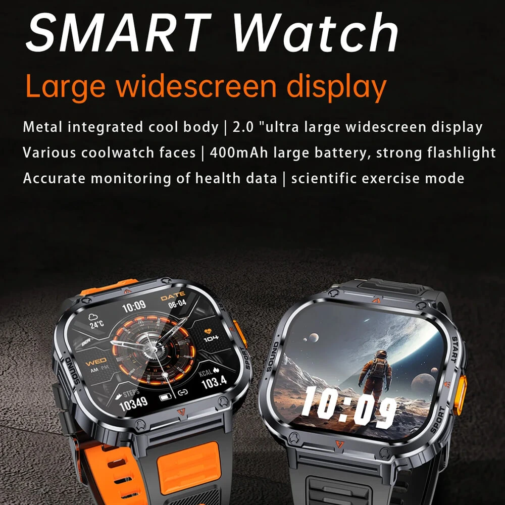 Smartwatch Microwear NX23 - Orange Black