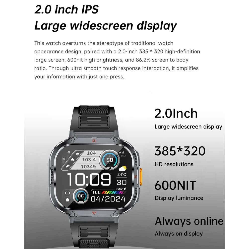 Smartwatch Microwear NX23 - Orange Black