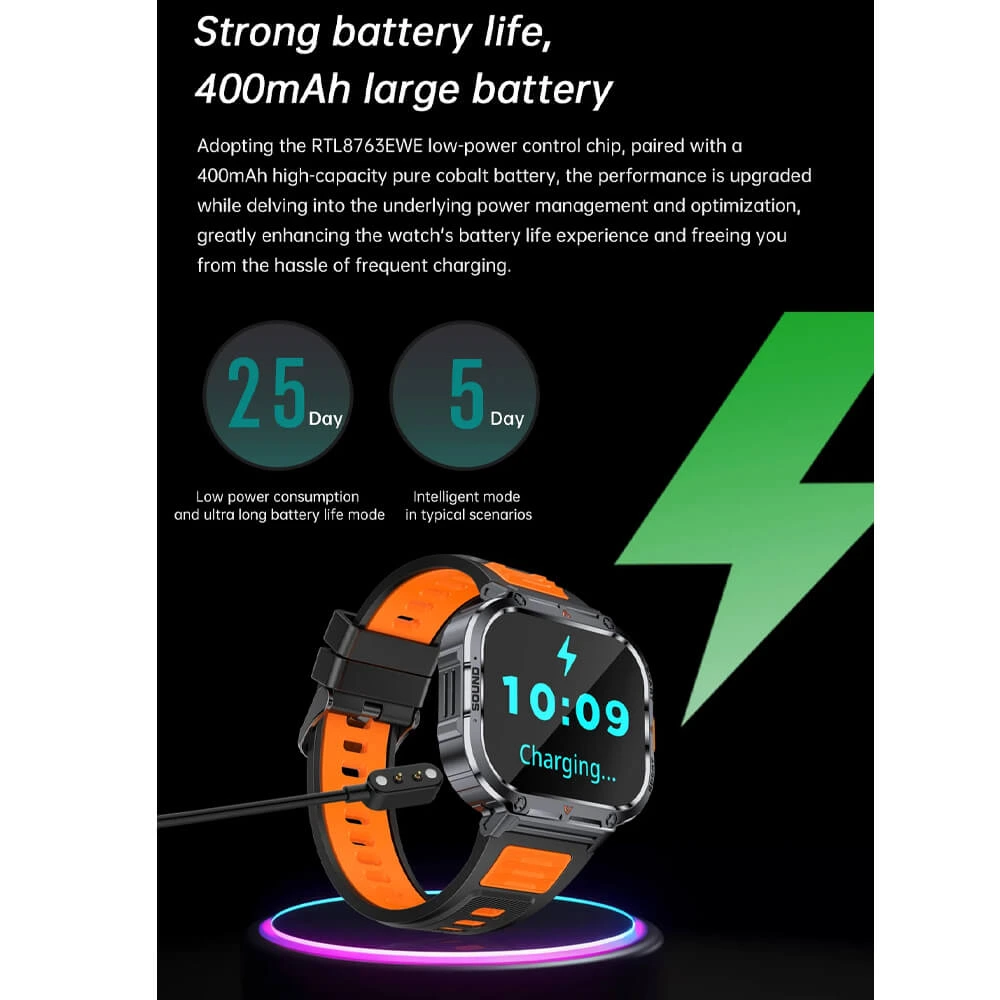 Smartwatch Microwear NX23 - Orange Black