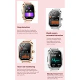 Smartwatch Microwear MK88 - Gold Steel