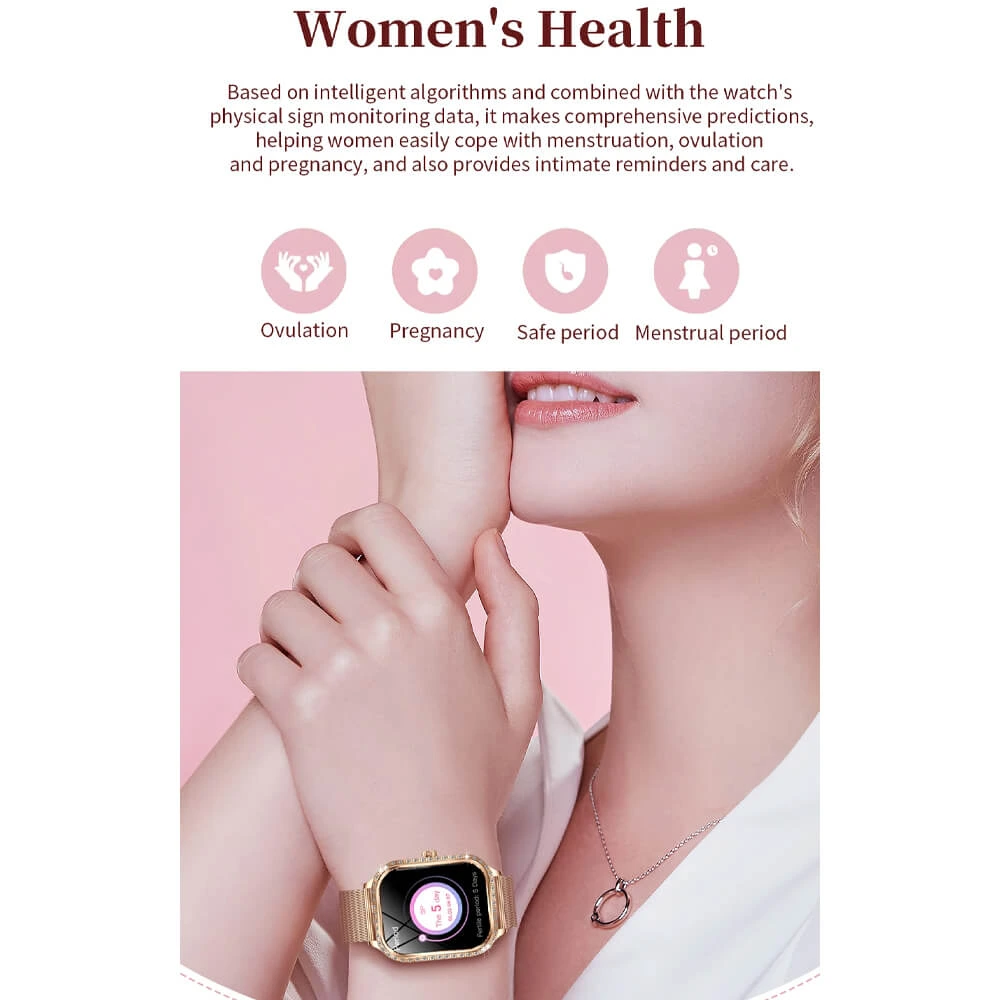 Smartwatch Microwear MK88 - Gold Steel