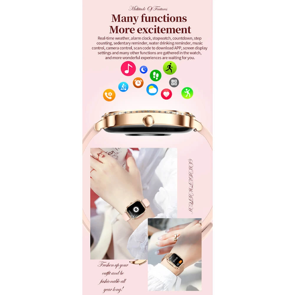 Smartwatch Microwear MK88 - Gold Steel