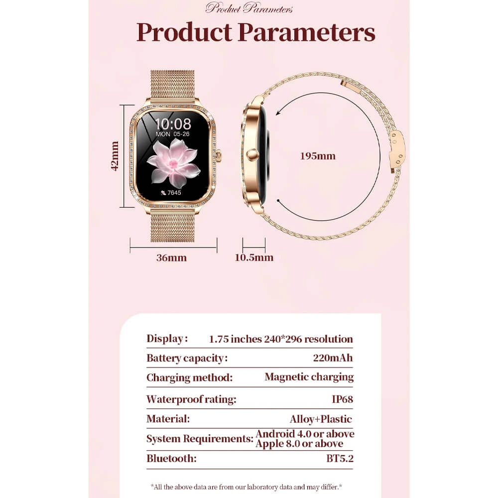 Smartwatch Microwear MK88 - Gold Steel