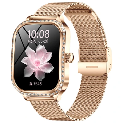 Smartwatch Microwear MK88 - Gold Steel