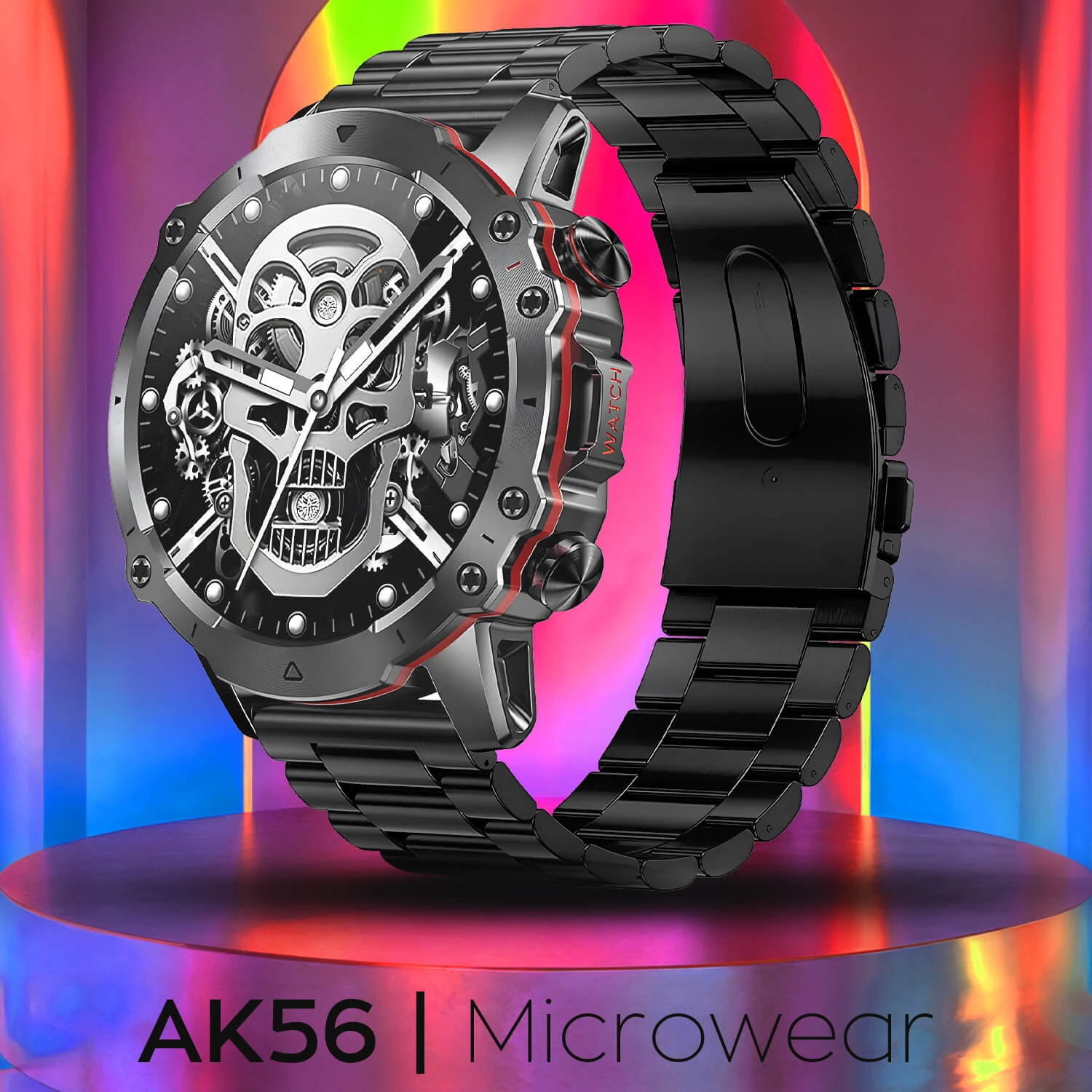 Smartwatch Microwear AK56 400mAh - Steel Black