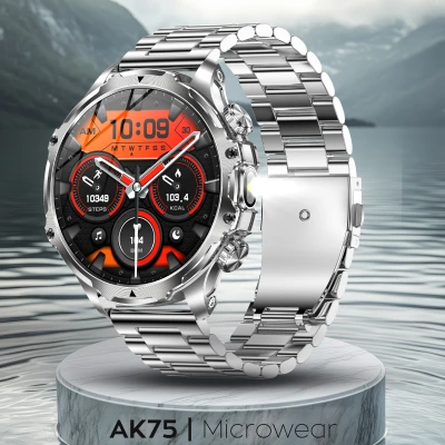 Smartwatch Microwear AK75 700mAh - Silver Steel