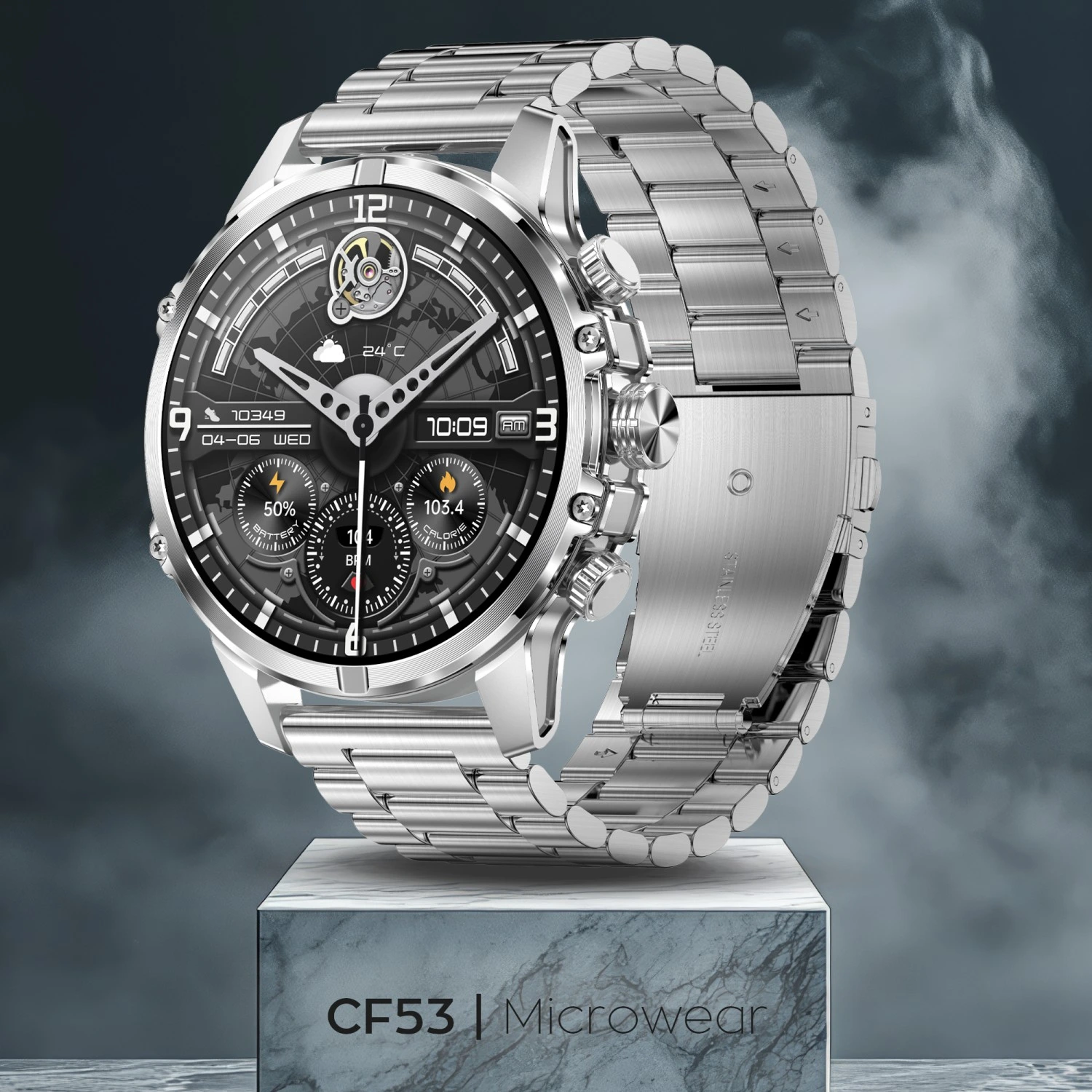 Smartwatch Microwear CF53 - Silver Steel