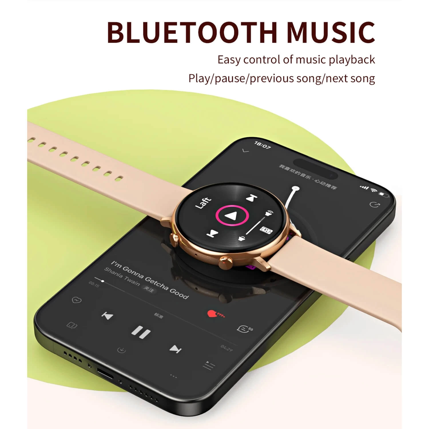 Smartwatch Microwear CY700 - Gold Steel