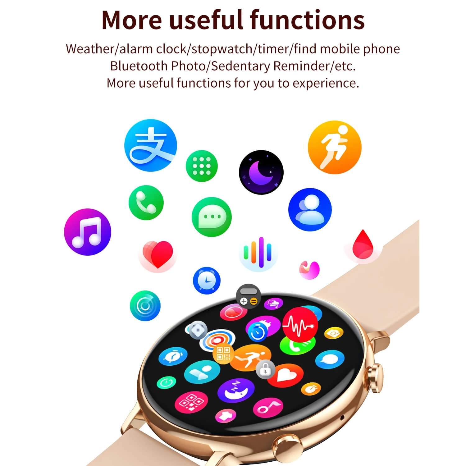 Smartwatch Microwear CY700 - Gold Steel