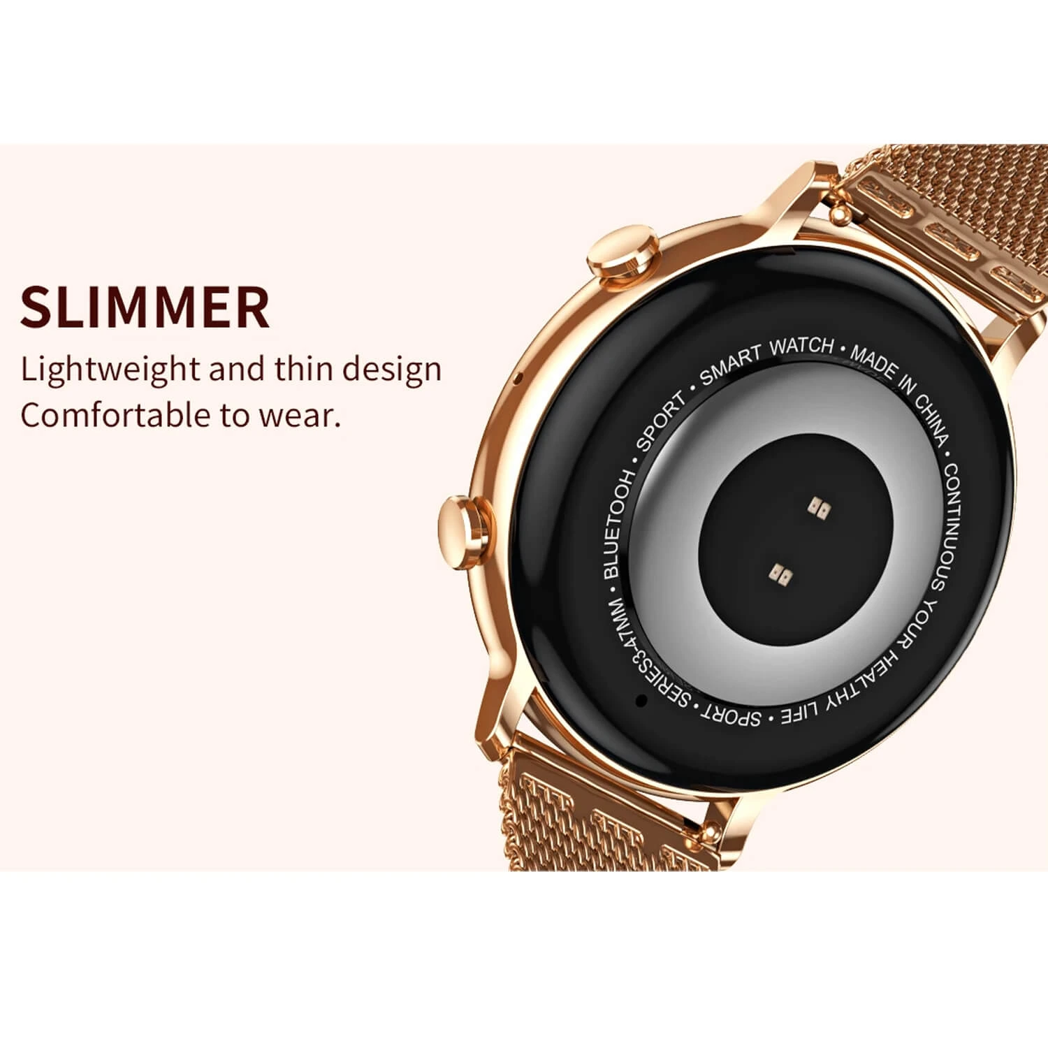 Smartwatch Microwear CY700 - Gold Steel