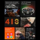 Smartwatch Microwear DK68 - Black Leather