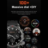 Smartwatch Microwear DK68 - Black Leather