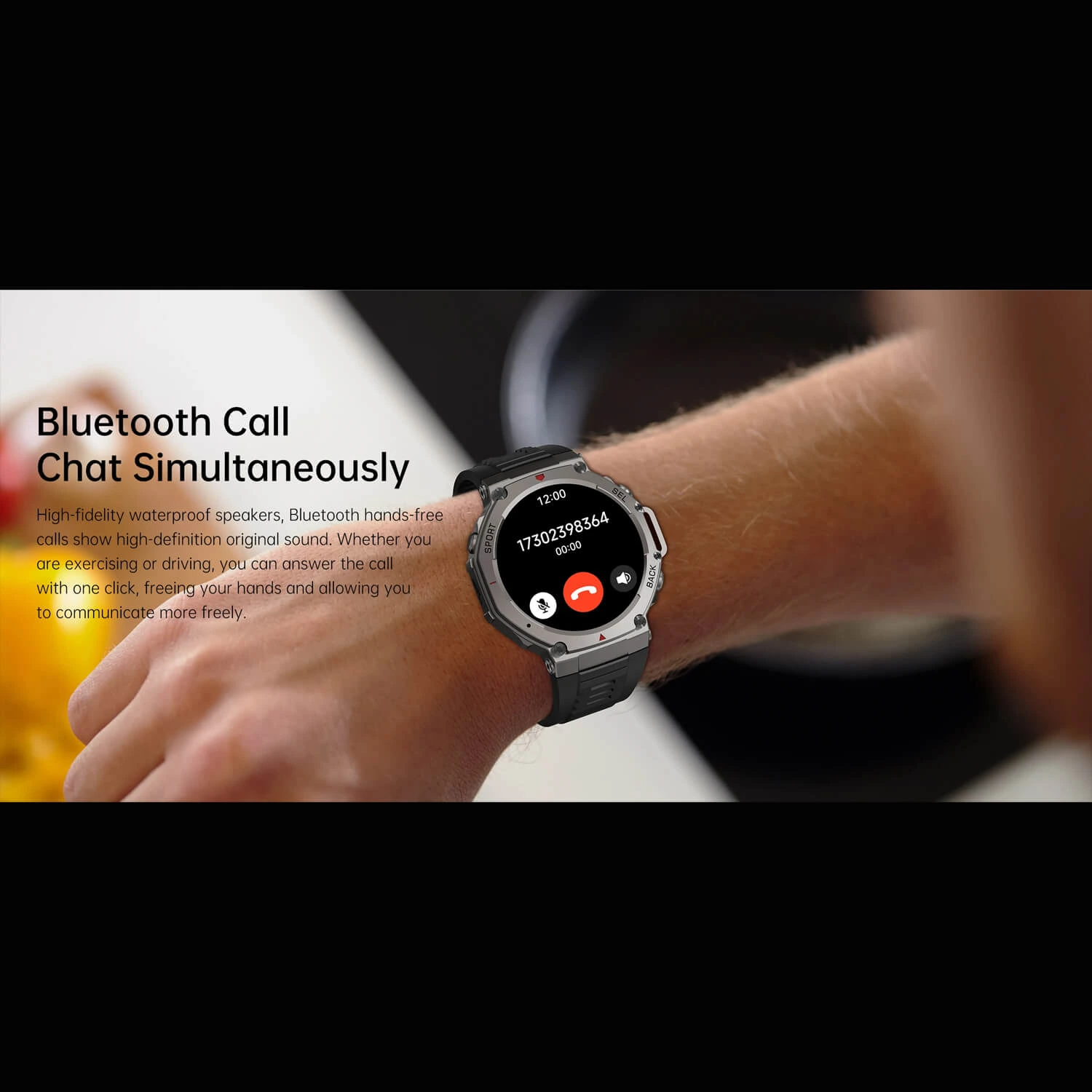 Smartwatch Microwear DM58 GPS - Red Ceramic Silicone