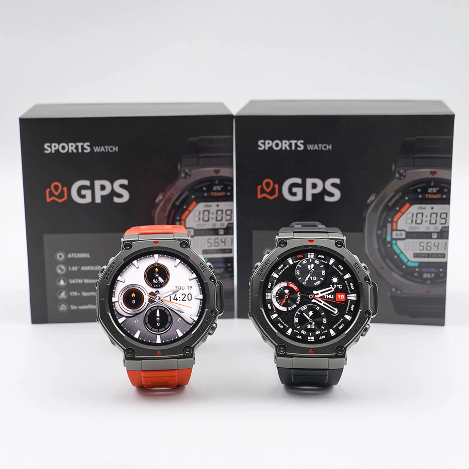 Smartwatch Microwear DM58 GPS - Red Ceramic Silicone
