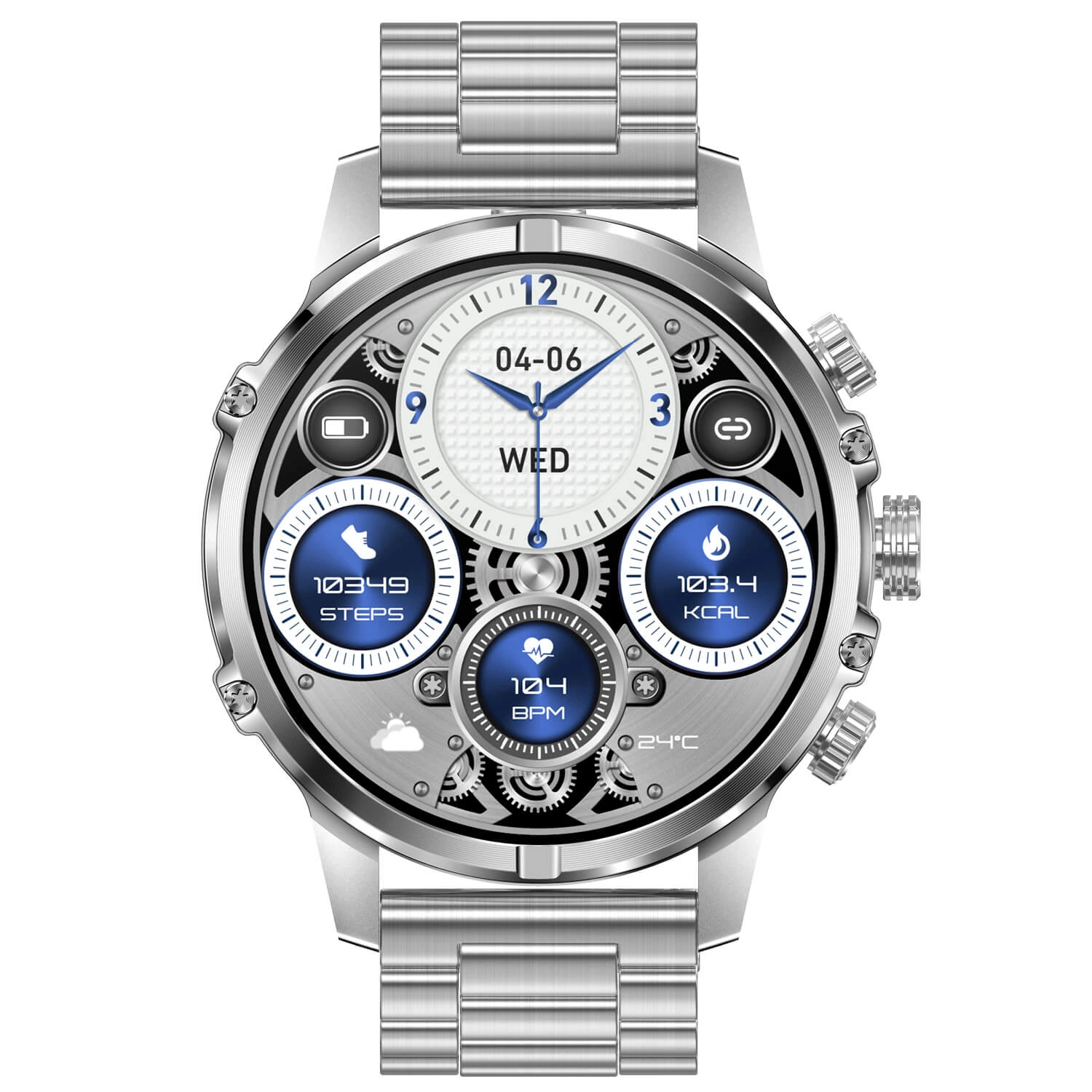 Smartwatch Microwear CF53 - Silver Steel