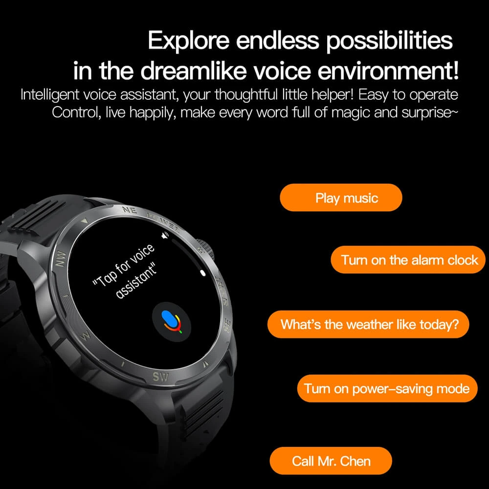 Smartwatch Microwear AK77 - Black Steel