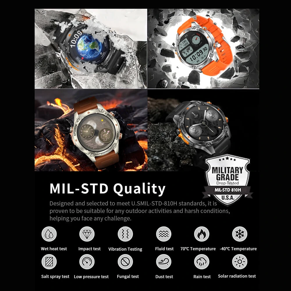 Smartwatch Microwear G100 GPS  - Black