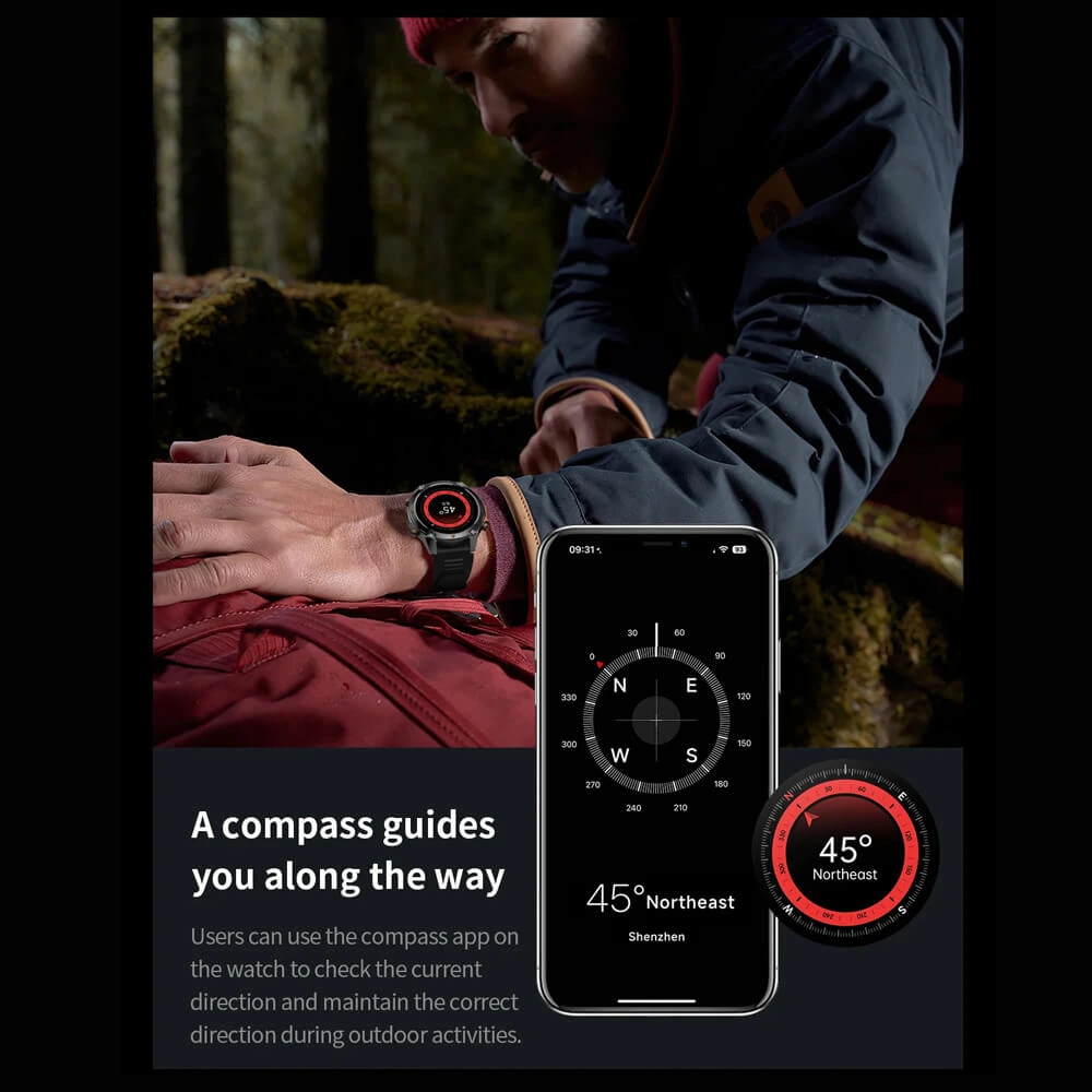 Smartwatch Microwear G100 GPS  - Black