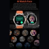Smartwatch Microwear KC93 - Black Silicone