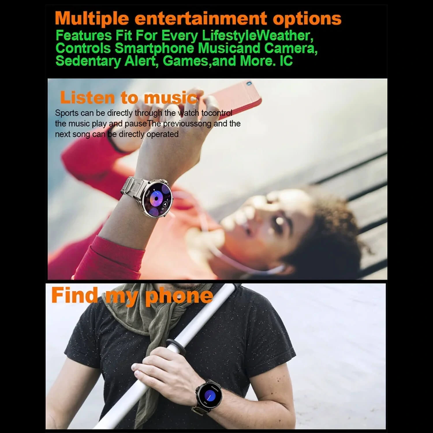 Smartwatch Microwear V69 - Grey Silicone