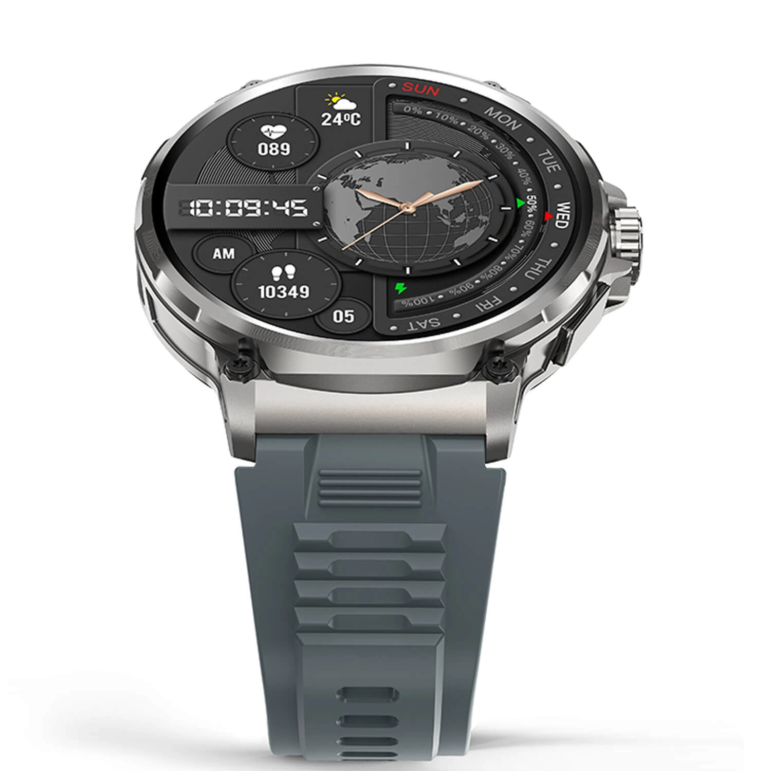 Smartwatch Microwear V69 - Grey Silicone